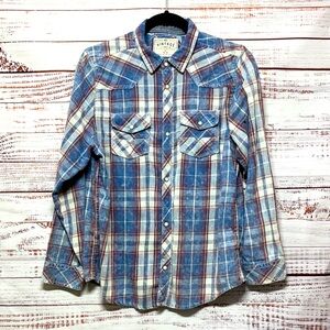 BKE Button Up Plaid Shirt